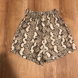 snake print shorts